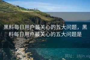 黑料每日用户最关心的五大问题，黑料每日用户最关心的五大问题是