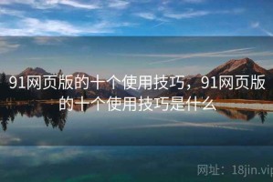 91网页版的十个使用技巧，91网页版的十个使用技巧是什么