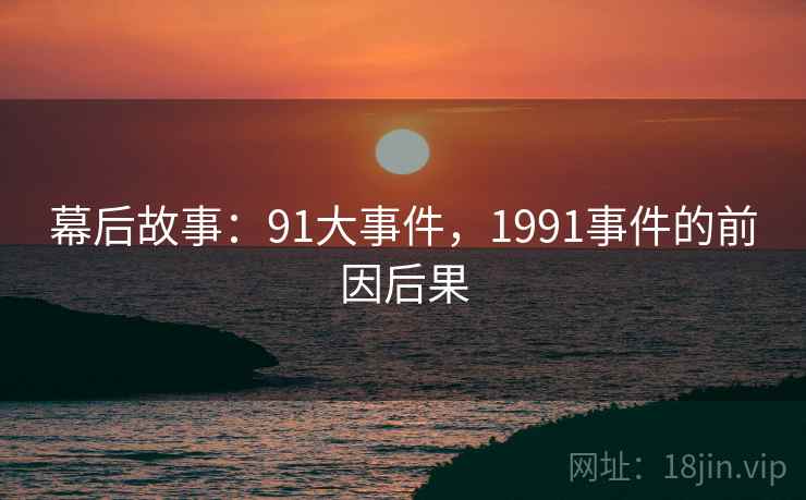 幕后故事：91大事件，1991事件的前因后果